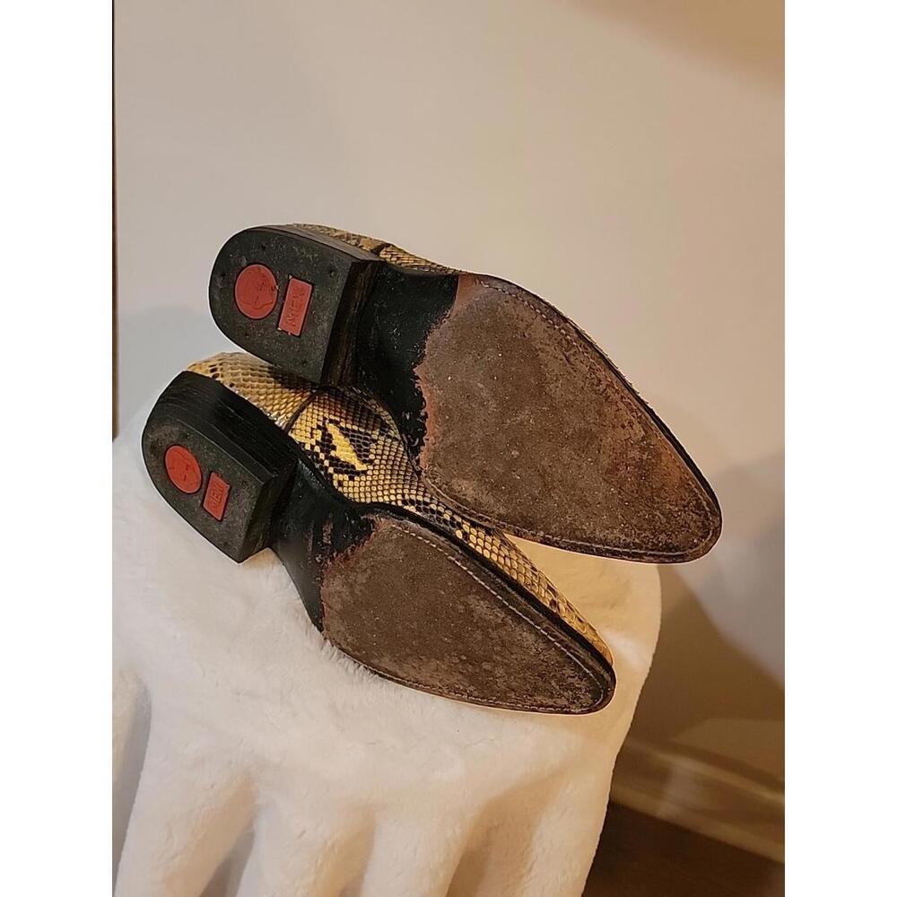 Exotic Python Vintage Mens Leather Embroidered Co… - image 8